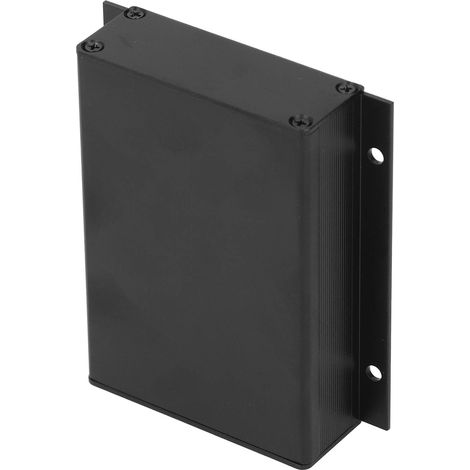 Boîtier aluminium biseauté noir étanche anti-corrosion joint étanche coffret électronique bricolage ampli circuit industrial 23.5x84x90mm 1 boîtier 2 plaques 8 vis (1/5)