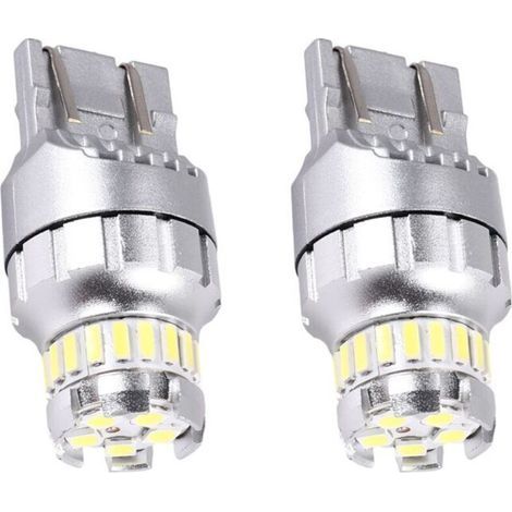 Feu de recul LED T20 7440 W21W avec connexion CAN bus. Feu stop arrière 7443. 6000K. Lampe ultra-lumineuse. (1/4)
