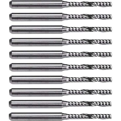 10 PIÈCES MèChe de Fraise en Bout à Cannelure Carbure 2 Mm X 15 pour Machine Graver