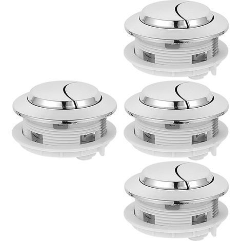 Bouton de Réservoir de Toilette Argenté Pp 4 Pièces (1/5)