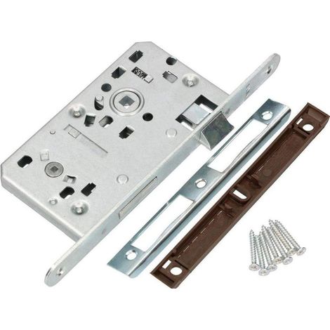 KOTARBAU Serrure à mortaiser 72/55 mm DIN droite pour porte de toilette, porte de salle de bain avec contre-plaque en acier de qualité supérieure (1/3)