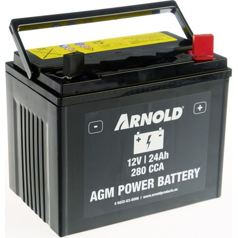 AZ106 - AGM U1R-280 SLA-Batterie für Rasentraktor, + rechter Anschluss Arnold