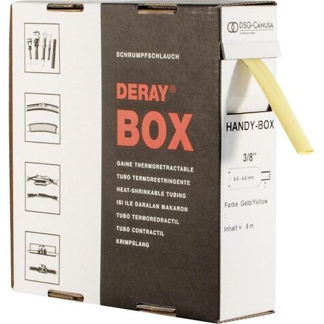 DSG Canusa DERAY-Box gaine thermorétractable jaune 10m (1/2)