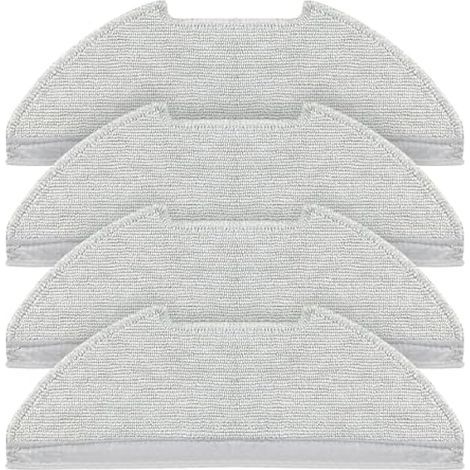 Lot de 4 Chiffons de Rechange pour Eureka E10s aspirateur Robot, lavables et réutilisables, Accessoires de Rechange (1/5)