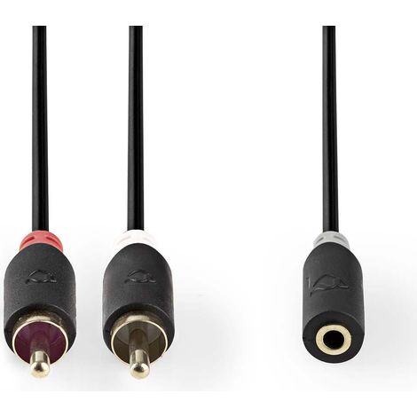 Nedis AUDIOKABEL 3,5MM 2X3,5MM 0,2m (CABW22255AT02) (1/3)