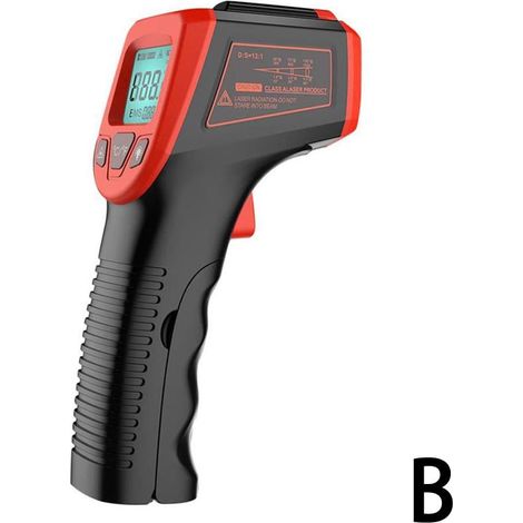Thermometre Infrarouge - Plage -50 À 600 °C - Rapport Distance/Point 12:1 - Pour Cuisson Barbecue Et Usage Domestique - 1 Pièce (1/5)