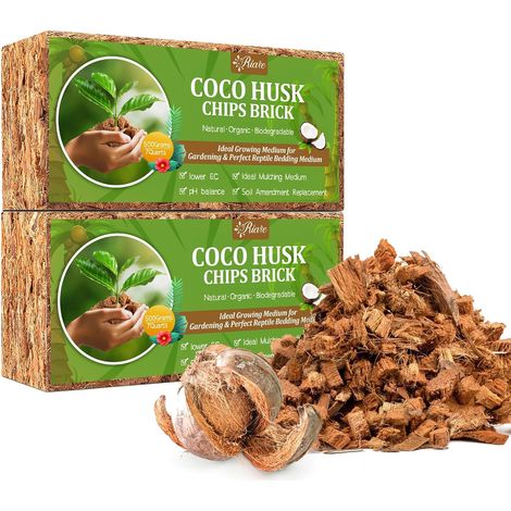Substrat de copeaux de Coco pour Plantes, substrat de Noix de Coco à Haute Expansion, paillis pour Fleurs de Jardin, Herbes, Plantation (2 pcs) (1/5)