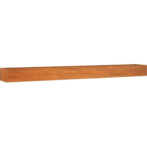 Maison Exclusive - Letto Rialzato da Giardino Ruggine 600x80x45 cm Acciaio Corten (1/5)