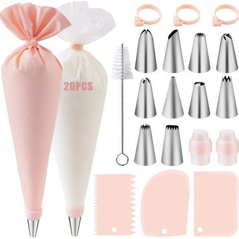 Poche a Douille Patisserie 40 Pcs, Douille Patisserie, Kit Patisserie, Accessoire Patisserie, Ustensiles à Pâtisserie (1/5)