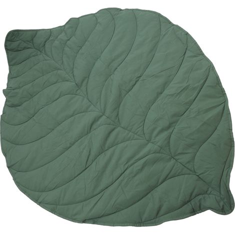 Tapis de jeu bébé pour tout-petits enfants coton forme feuille coussin rampant tapis de sol nursery déco vert (1/2)