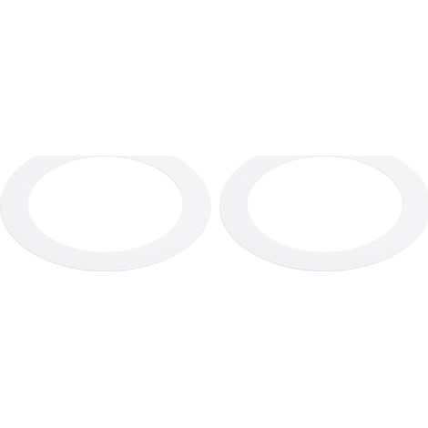 Metal Trim Ring, 2Pcs 5.31" OD 2.99" ID Circular Ceiling Light Fittings for Recessed Can Downlight, White (1/5)