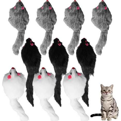 Lot de 10 Souris Jouets pour Chats – Jouets pour Chat avec Son (1/5)