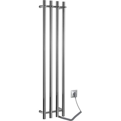 Radiateur sèche-serviettes électrique PAPINADO, 263x1200mm, 85W, chromé (1/4)