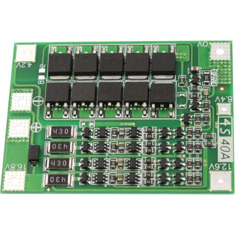 Carte de protection équilibrée pour batteries lithium-ion 4S 40A, avec circuit intégré BMS, pour moteur de perceuse. (1/5)