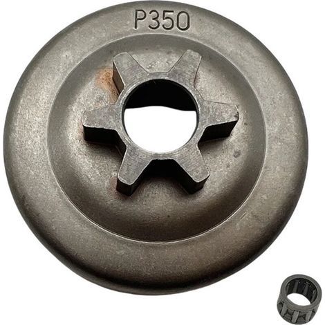 Convient aux tronçonneuses Partner 350 et 351, disque d'entraînement intégré, avec embrayage à roulement à aiguilles et ensemble disque d'entraînement - (1/5)