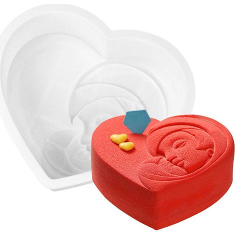 Silikon-Kuchenform zum Muttertag, herzförmige Schokoladenform für die Küche (1/5)