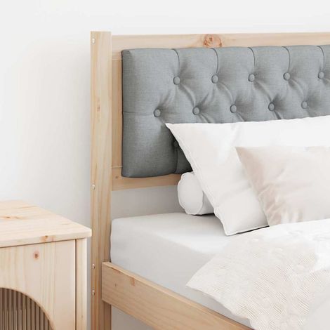 Kopfteil Sonstiges Braun und hellgrau 75 cm Massivholz Kiefer