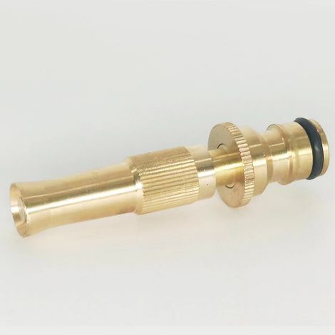 Hochdruck-Autowaschdüse komplett aus Kupfer, 4-Punkt-Kupfer-Anschlussset, verstellbare Gartenbewässerungspistole (1/4)