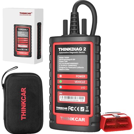 Outil de diagnostic automobile, scanner OBD2, outil de diagnostic complet avec lecteur de codes d'erreur, plus de 15 réinitialisations, compatible avec plus de 140 marques de voitures, THINKDIAG 2 (1/2)