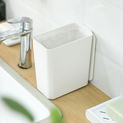 Poubelle Cuisine,Poubelle avec couvercle, surface lisse, couvercle anti-odeurs pour garder le papier, les petites pièces propres (1/5)