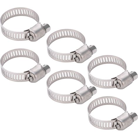 20 brides de fixation en inox 304, colliers de tuyau style américain, taille 16-25mm, lot de serre-tubes résistants (1/5)