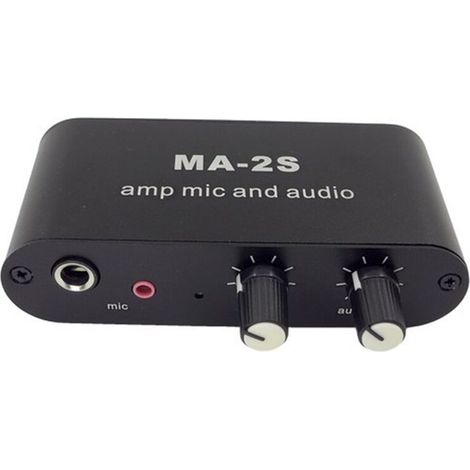 Convient pour le préamplificateur de musique de microphone MA-2S, le mixage d'amplificateurs de microphones dynamiques de 6,5 mm et de microphones à condensateur de 3,5 mm et de mélangeurs audio, DC5-