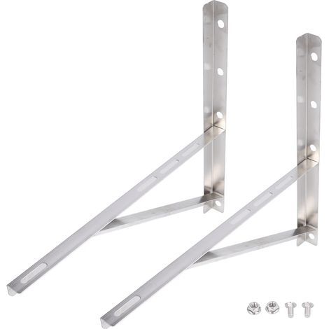 Support mural pliable en acier inoxydable pour climatiseur, fixation de condenseur (1/5)