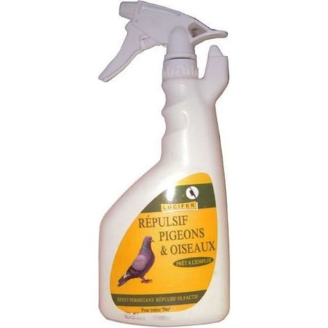Répulsif anti-pigeons - Pulvérisateur à base de géraniol et de méthyl nonyl cétone - Pour extérieur - 1 L
