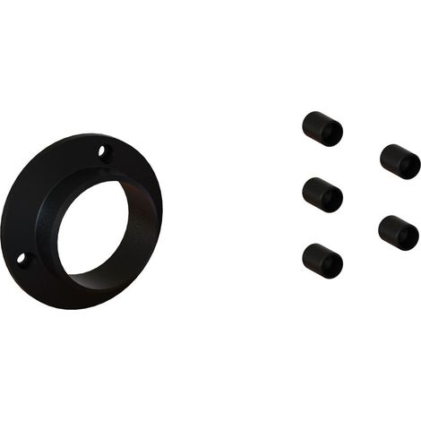 Lot Départ Muraux Fixes pour Garde Corps modèle NICE - Finition NOIR MÂT (1/2)
