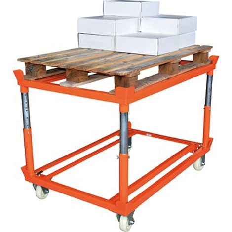 Transportwagen für Paletten - Höhenverstellbar - Tragfähigkeit 1000kg - TP1208NH (1/5)