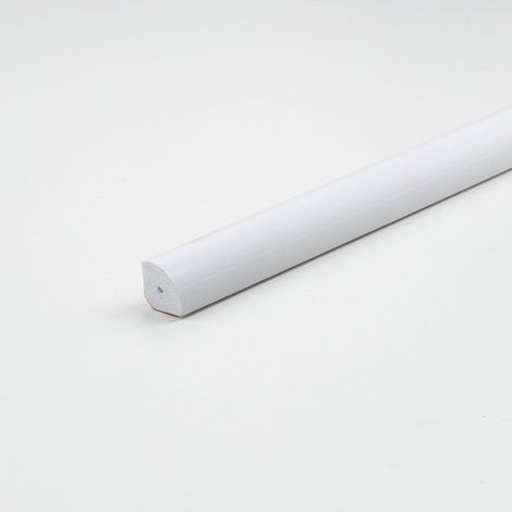 Tubo cuarto de caña pvc blanco satinado 1000 x 14 x 14 mm