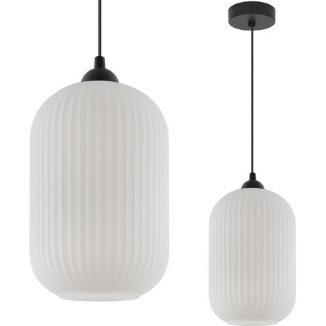 LÁMPARA COLGANTE RIFFLE NEGRA 1 PANTALLA PLANA BLANCA CILINDRO GRANDE E27