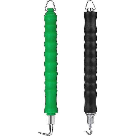 2 crochets de torsion de fil pour barres d'armature, outils de cerclage de clôture en béton et métal pour réduire la fatigue des mains (courbes et droites [jkw] (1/5)