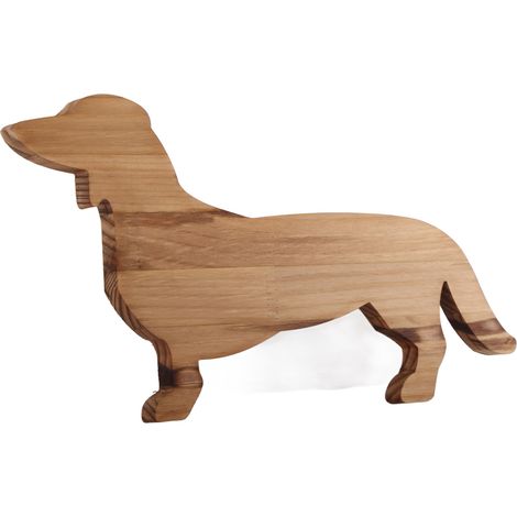 Plat de service en bois en forme de chien pour la cuisine ou les repas chauds - Décoration pour la maison ou les restaurants (1/5)