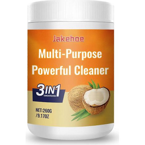 Baume nettoyant puissant à l'huile de noix de coco pour casseroles et poêles. Pâte nettoyante 3 en 1 améliorée à l'huile de noix de coco en acier inoxydable pour salle de bain. (1/5)