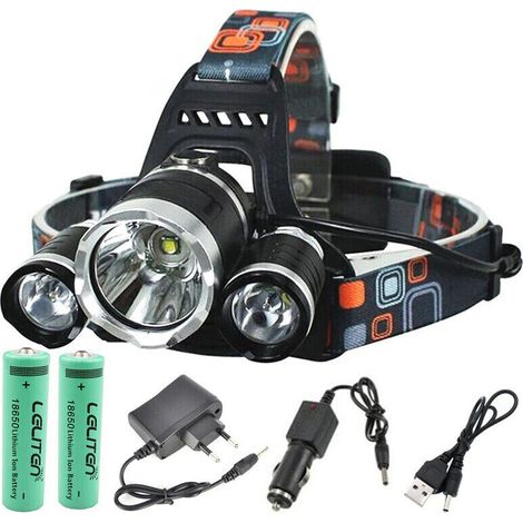 Headlamp LED Head Torch Rechargeable Zoom Fishing Headlight Flashlight Hunting Head Lamp Camping