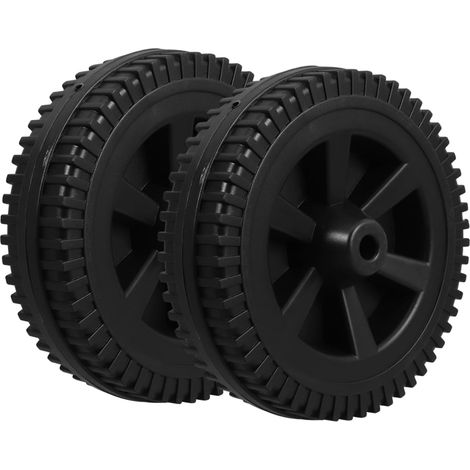 Roues de rechange de 7 pouces pour barbecue – Roues pivotantes robustes en plastique noir pour barbecues à gaz (lot de 2), adaptées aux barbecues d'extérieur (1/5)