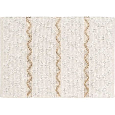 Tapis Déco Fantaisie "Belem" 60x90cm Naturel (1/5)