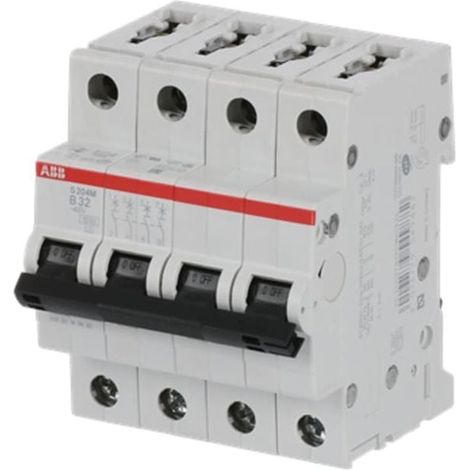 Disjoncteur S204M 4P 32A Courbe B Raccordement à vis - 15KA (4Modules) 2CDS274001R0325 ABB 354416