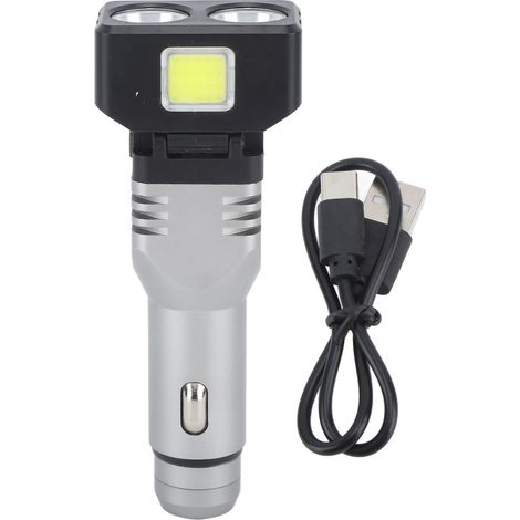 royaluxe - Lampe torche de voiture rechargeable à double source lumineuse, mini lampe torche d'urgence portable ultra-brillante, double éclairage (1/5)