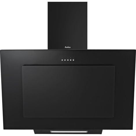 Cappa a camino Amica OKP6251S, 60 cm di capacità, 228 m³/h, con illuminazione a LED integrata e cornice, 4W, colore nero.