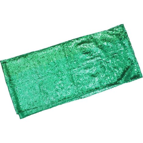 Chemin de table à paillettes, nappe élégante pour fête, 1 pièce, vert (1/5)