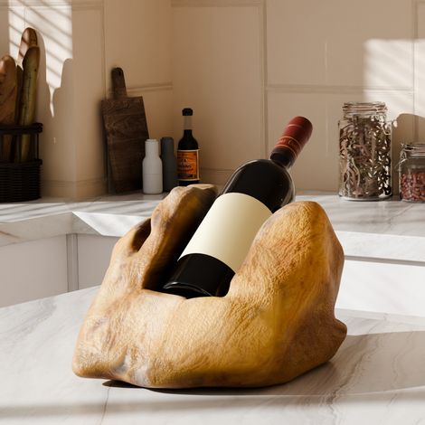 Support à bouteilles de vin en bois, rangement simple irrégulier pour cuisine, bar et salon, décoratif, stable et sans installation - CHICFURN (1/5)