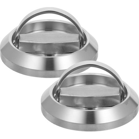 Poignée Pliante Installation Facile de Meuble en Acier Inoxydable Argenté Design Simple et Moderne Haute Dureté 1 Set pour Porte de Vestiaire ou Salle de Bain (1/5)