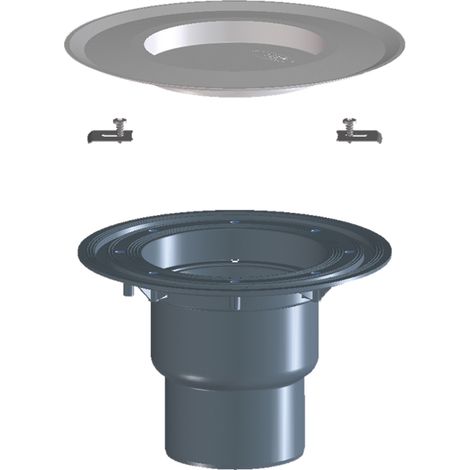 Corpo di scarico per balconi e terrazzi DN75/110 verticale