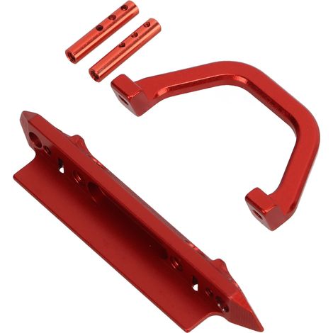 Pare-chocs avant en aluminium et métal avec éclairage LED, accessoire RC stable pour voiture télécommandée Axial SCX24 1/24 (rouge) (1/5)