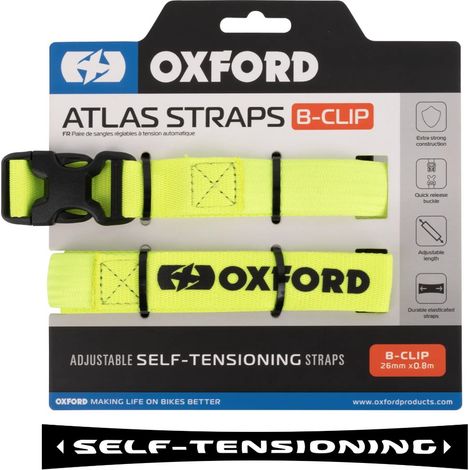 Cinghie di trasporto Oxford 12/2025 Atlas B-clip 26 mm x 0,8 m giallo fluo