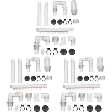 Lot de 3 raccords de plomberie pour Aquarium - Accessoire pour Tuyau d'entrée d'eau - Filtre pour Aquarium - Filtre Externe - Fil à Fil - Utilisation ABS - Tuyau d'eau (1/5)