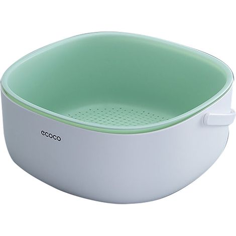 Panier d'égouttage Silsil avec poignée, égouttoir pliable pour la cuisine, panier à légumes, panier-filtre, outil - Vert (1/5)