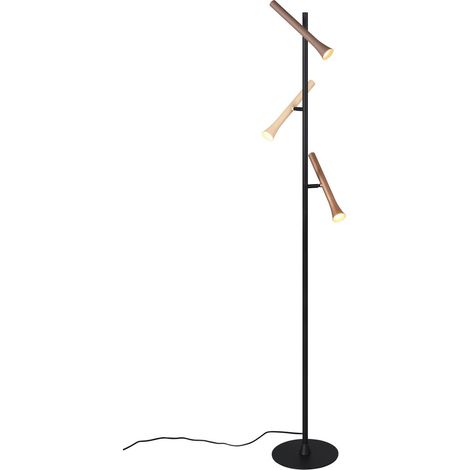 Lampada da terra FIATO Trio LED CCT nera/bronzo 150cm (1/5)